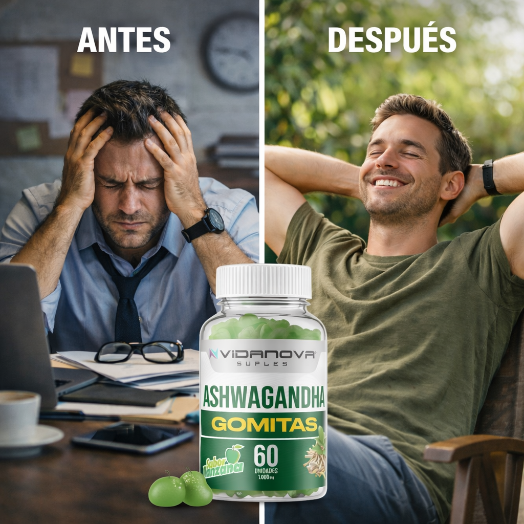 Ashwagandha Vidanova® - Alivia Estrés y Ansiedad 60 Gomitas