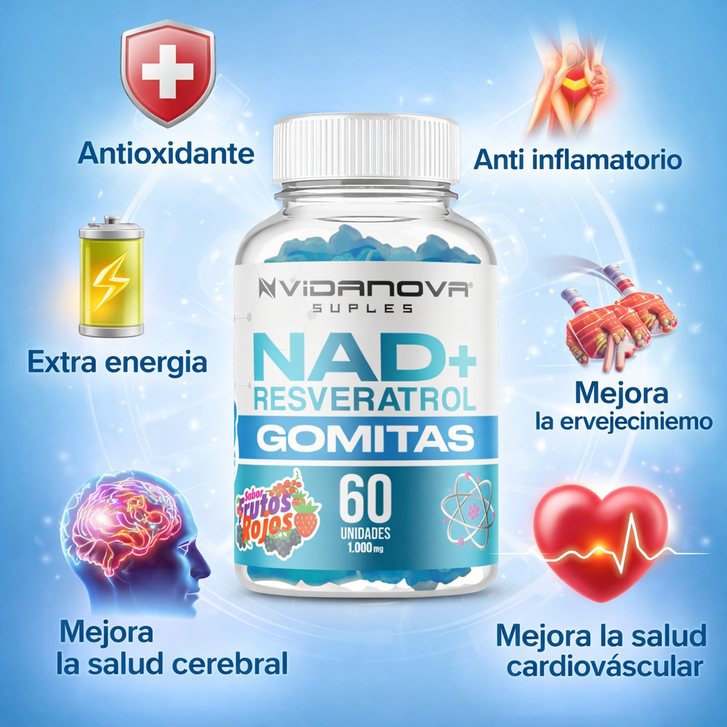 Nad+ Resveratrol Vidanova® Antienvejecimiento