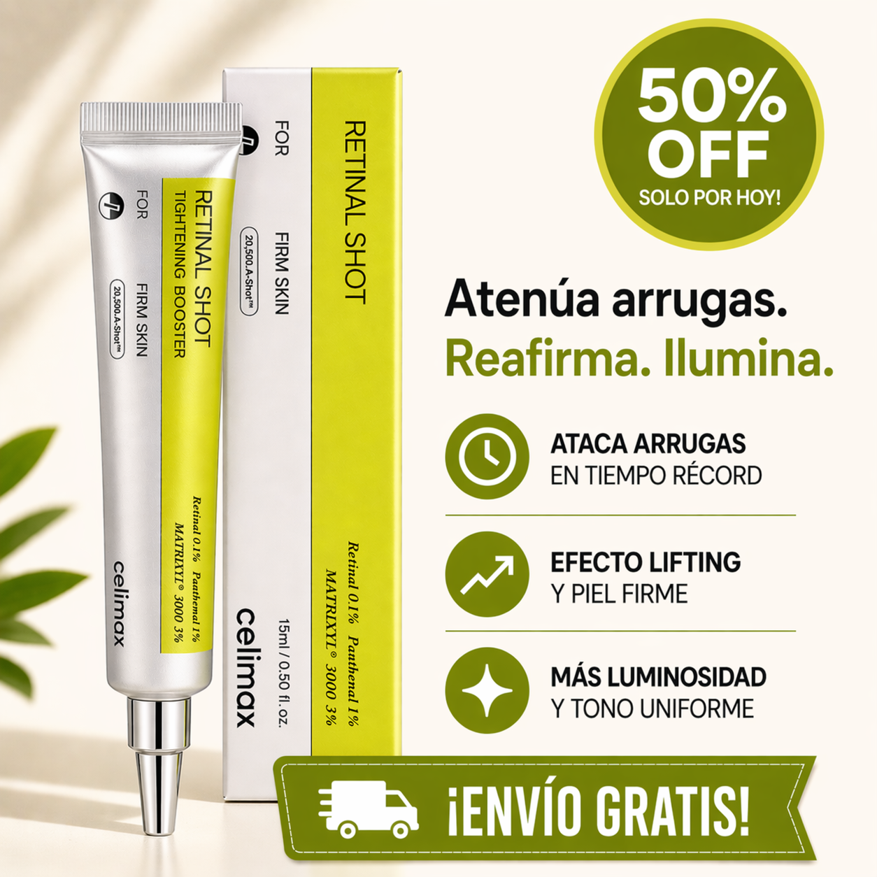 Serum Antiarrugas Celimax® Retinal Shot