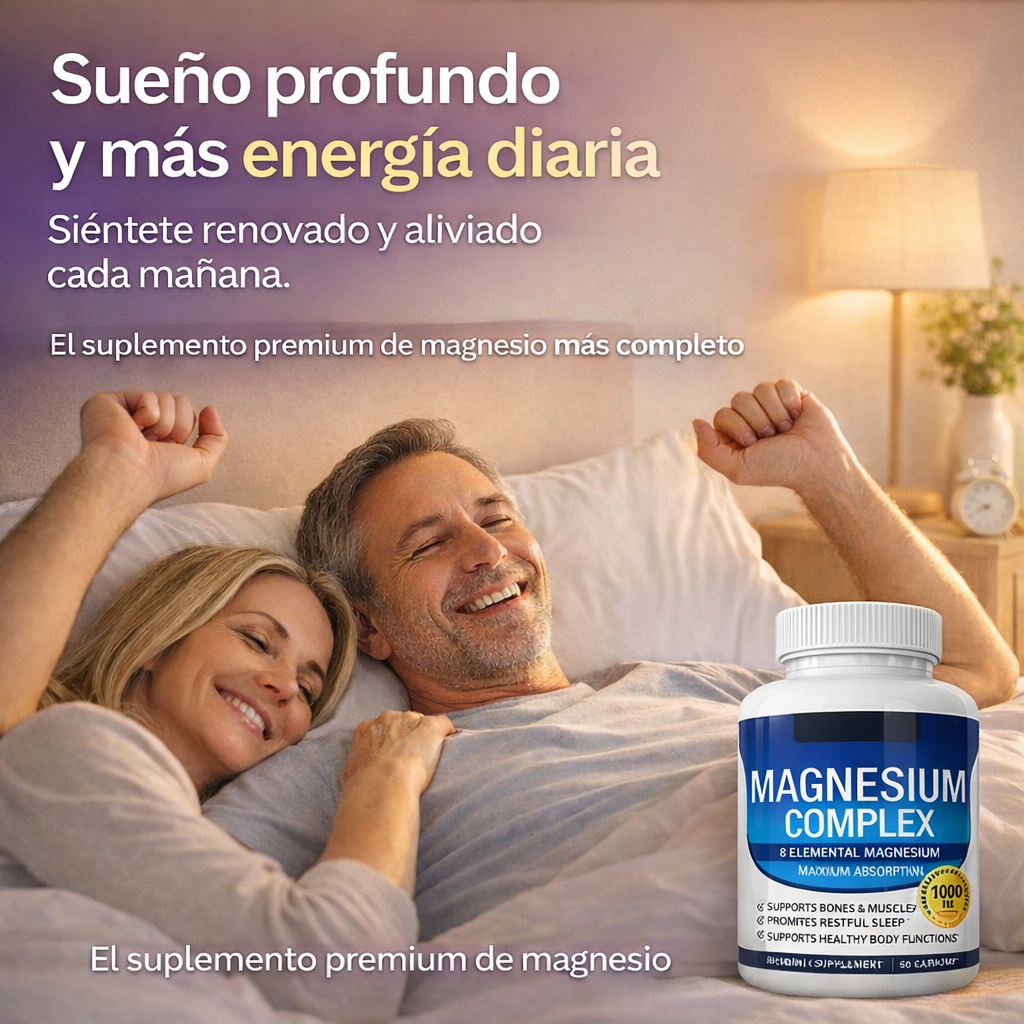 Magnesio Complex Toplux® 8 tipos de Magnesio para máximo beneficio 60 Caps.