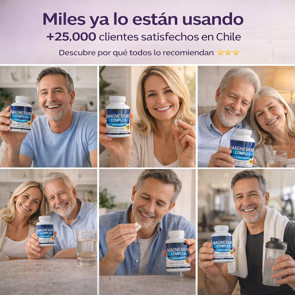 Magnesio Complex Toplux® 8 tipos de Magnesio para máximo beneficio 60 Caps.