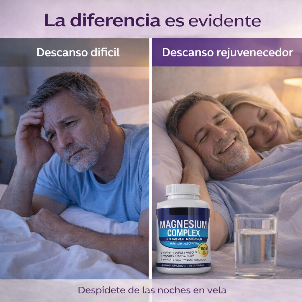 Magnesio Complex Toplux® 8 tipos de Magnesio para máximo beneficio 60 Caps.