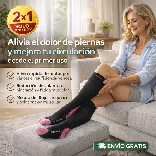Cobrevida® Medias compresión con cobre para circulación y varices (2x1)