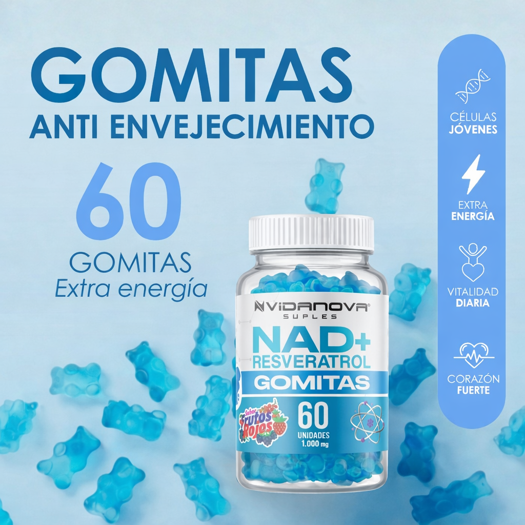 Nad+ Resveratrol Vidanova® Antienvejecimiento