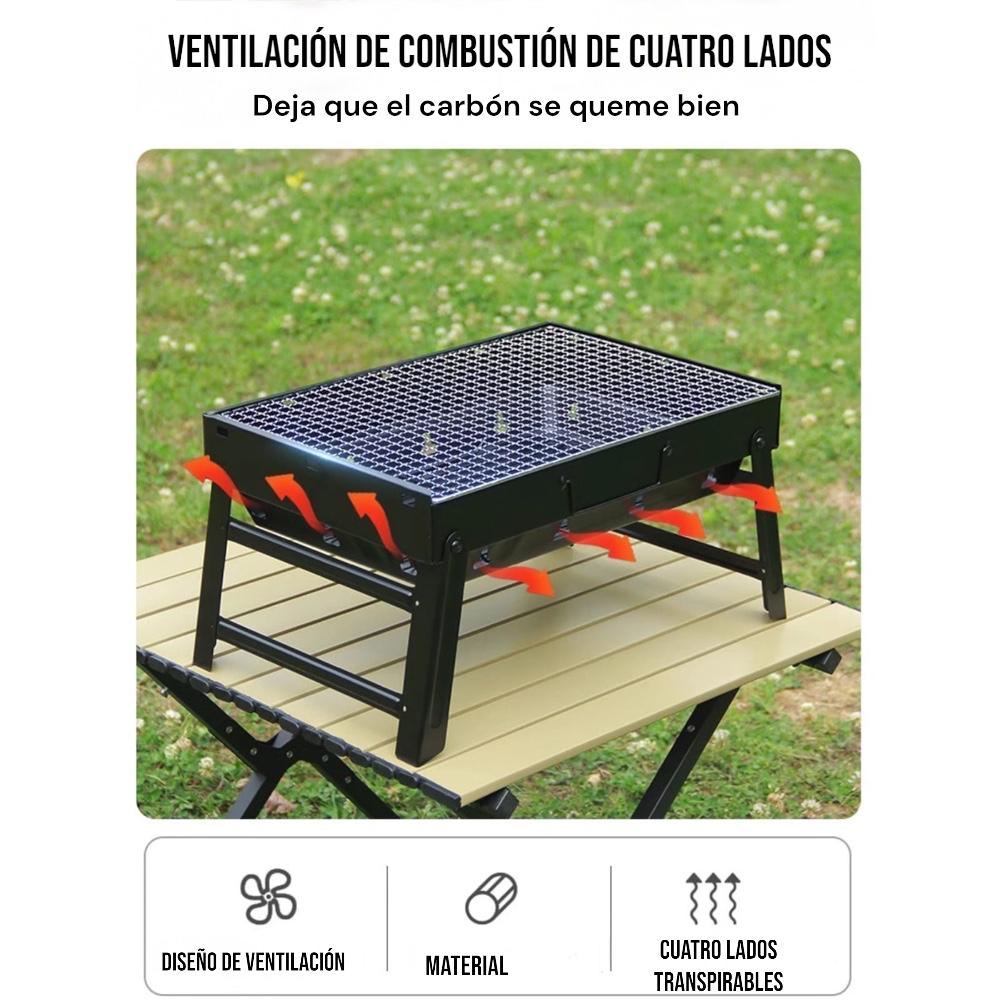 Parrilla de Carbón Portátil Plegable