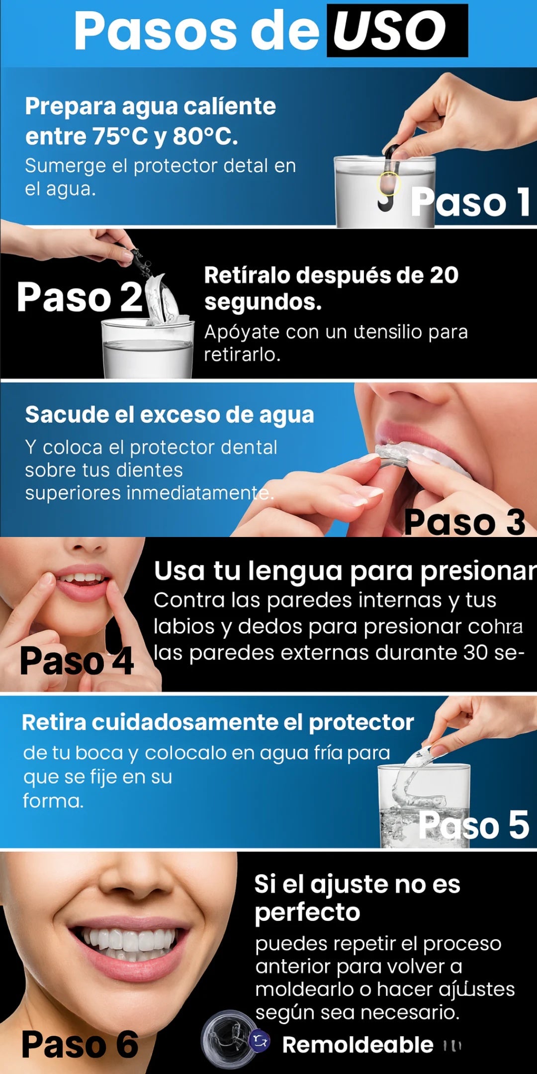 StopSnoring® Placa moldeable Anti Bruxismo y Ronquidos (2X1)
