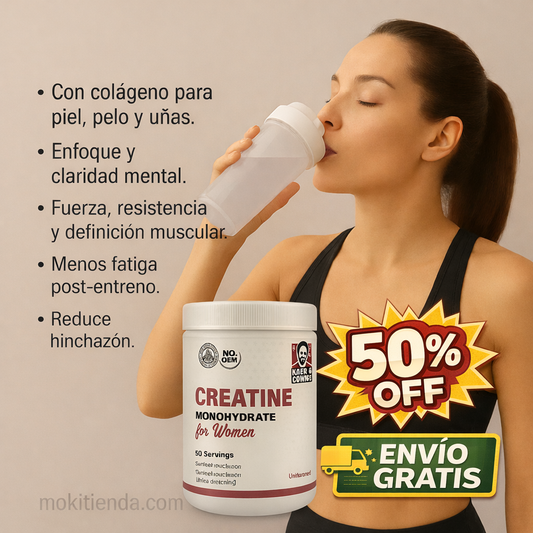 Creatina Monohidratada para Mujer - Old School Labs®