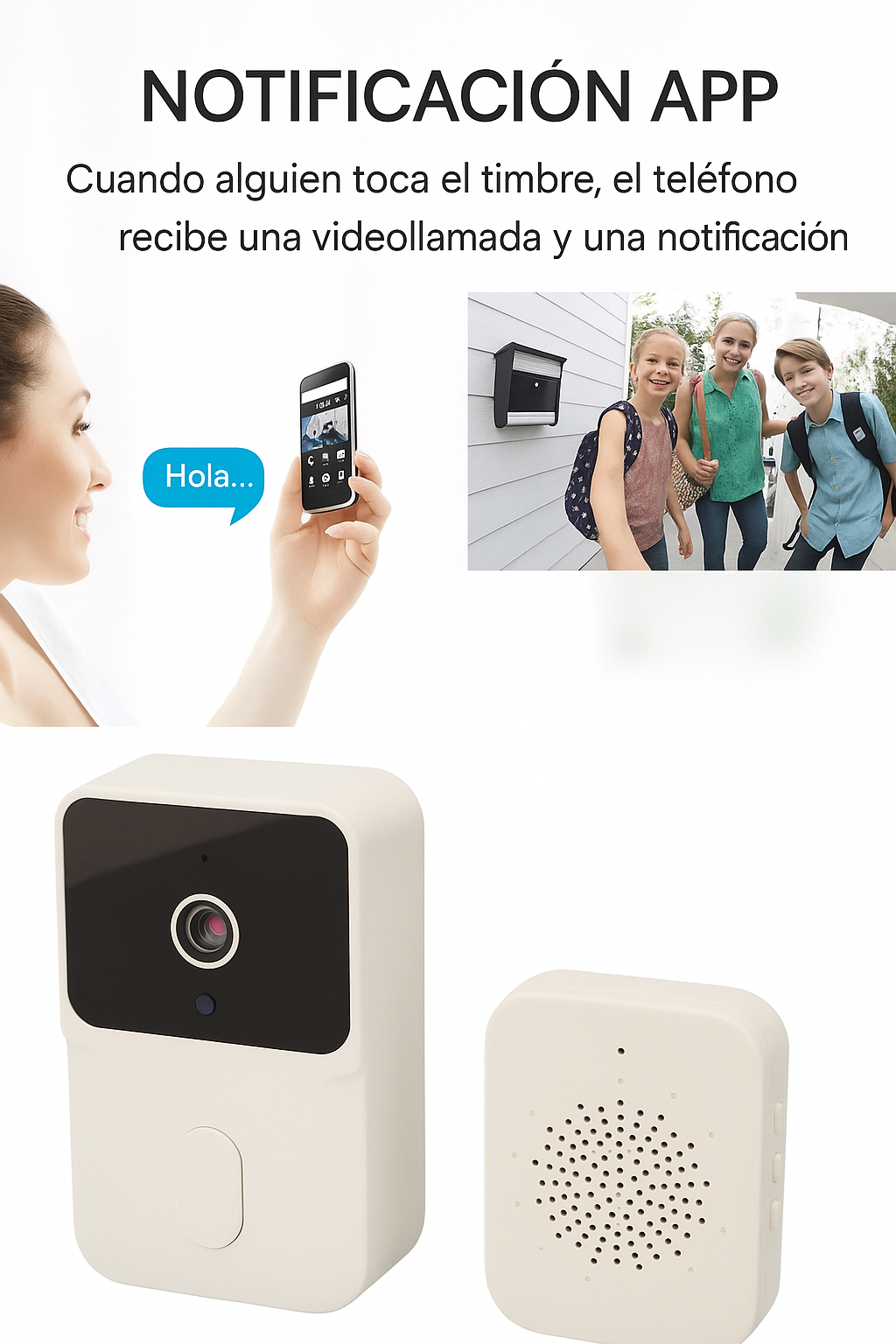 Timbre Inalámbrico con Cámara Wifi