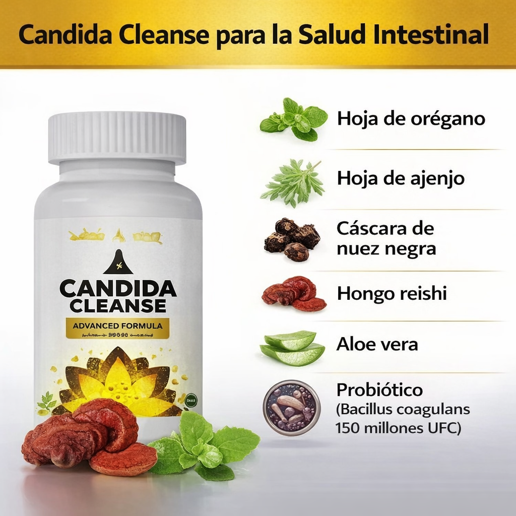 Candida Cleanse™ Recupera tu salud digestiva 60 Caps.